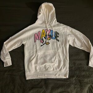 White, all cotton hoodie